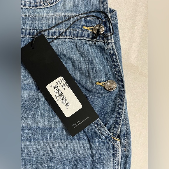 NWT Anthropologie Edwin Sadie Utility Denim Overalls RipTide Size L - Picture 6 of 10